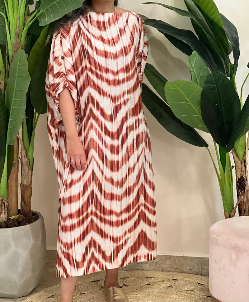 Linen patterned dress