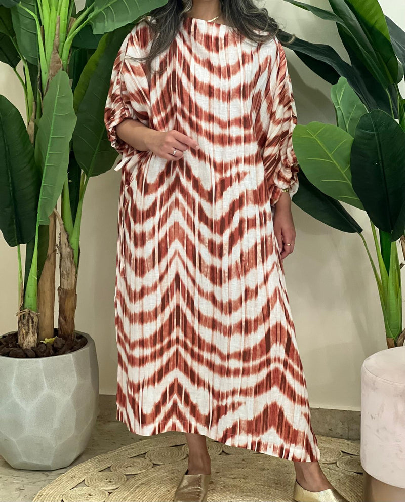 Linen patterned dress