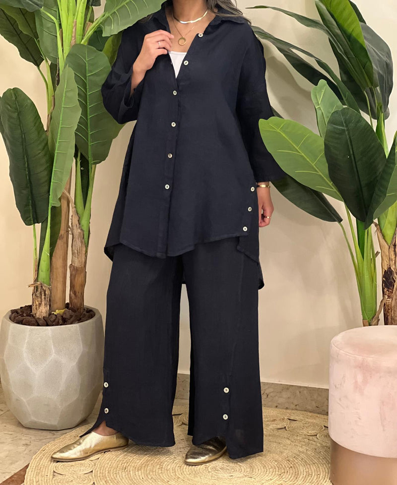 Navy linen set