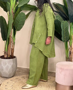 Green linen set