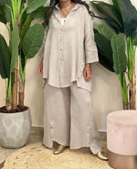 Beige linen set