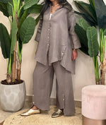 Khaki linen set