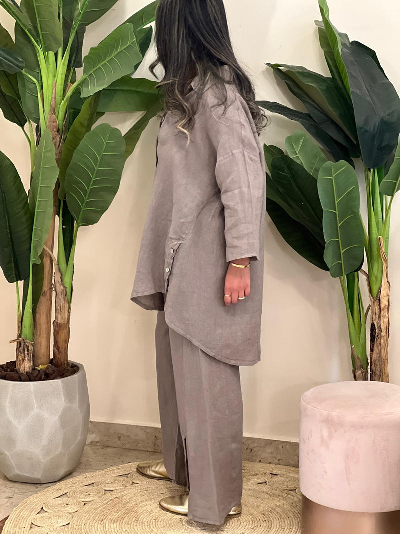 Khaki linen set