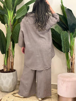 Khaki linen set