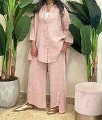 Pink linen set