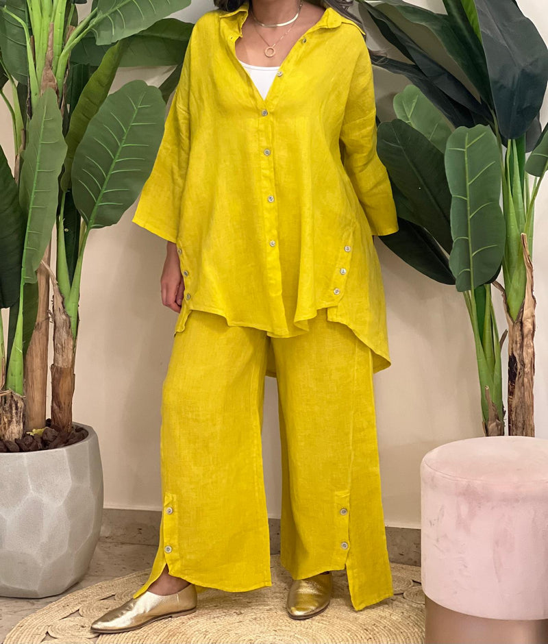 Yellow linen set