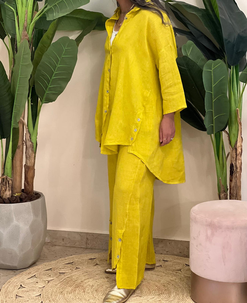 Yellow linen set