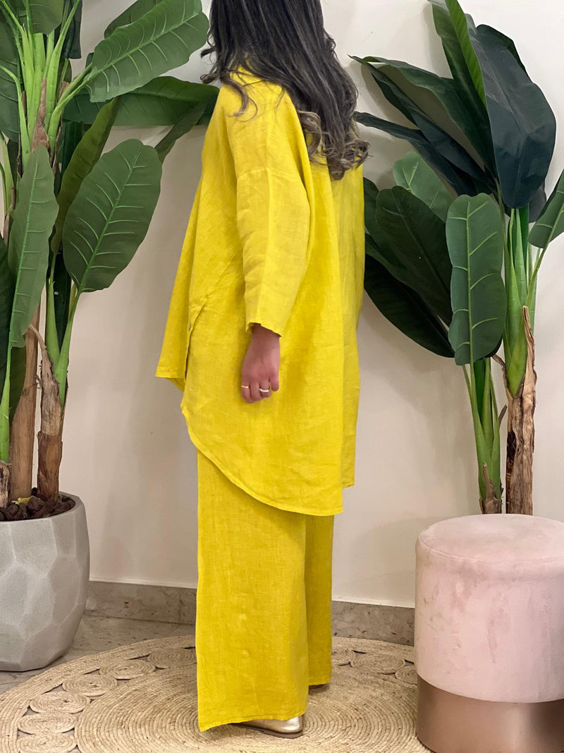 Yellow linen set