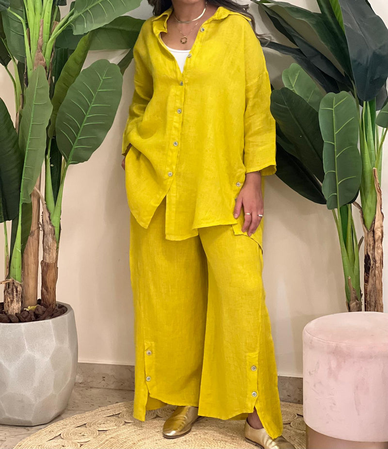 Yellow linen set