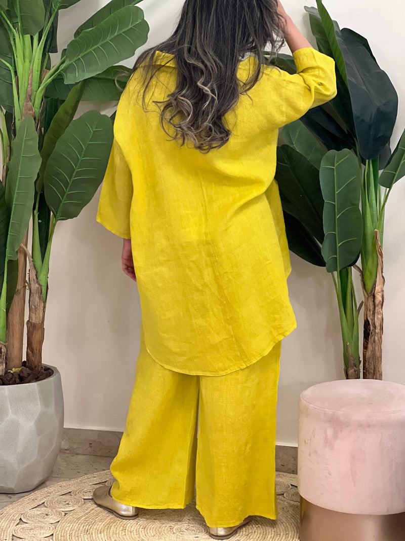Yellow linen set