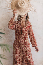 Red shirt dress