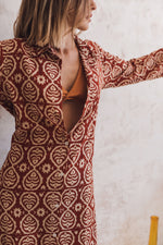 Red shirt dress