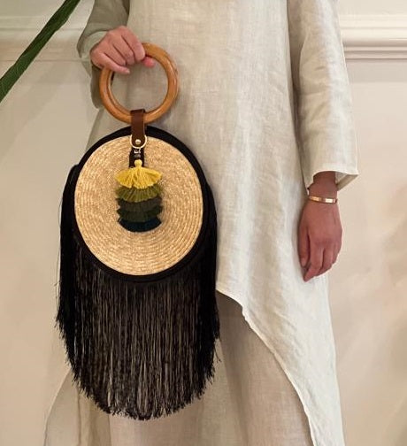 Round Bag with fringes