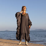 Grey Ruffled dress