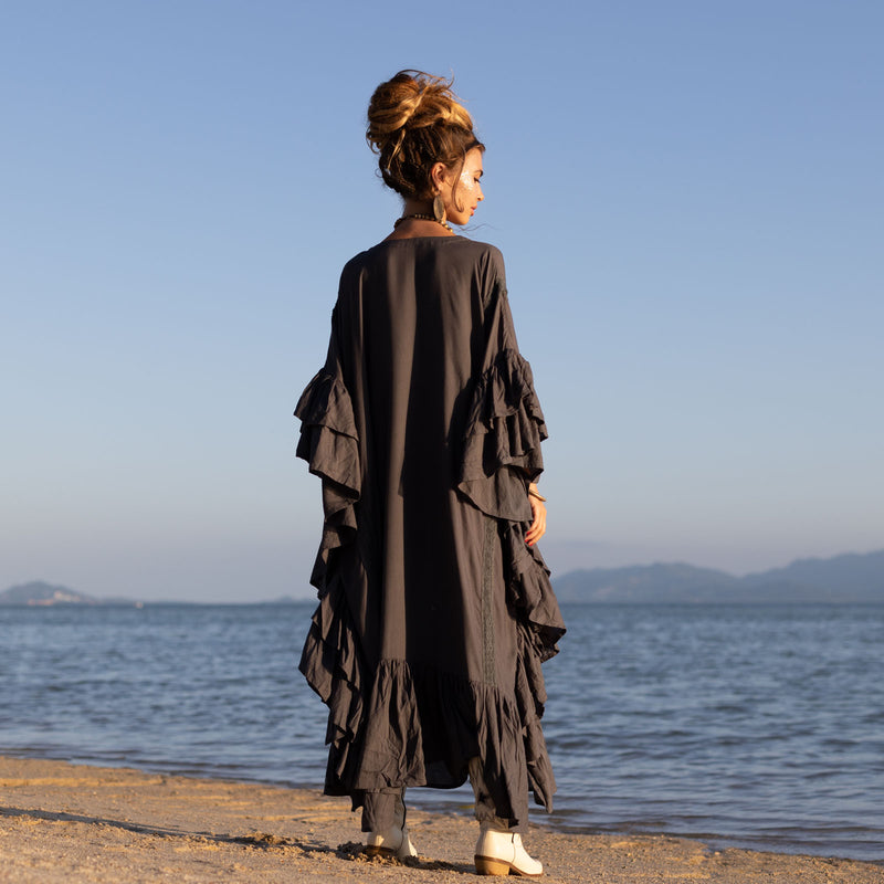 Grey Ruffled dress