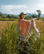 Dusty pink Linen shawl