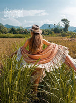 Dusty pink Linen shawl