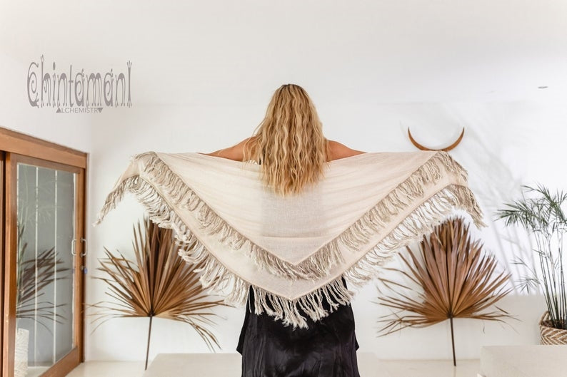 Off-white Linen shawl