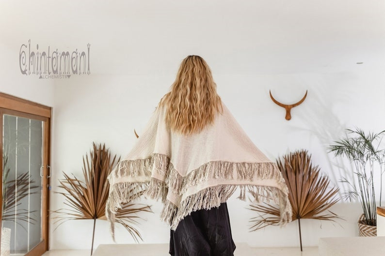 Off-white Linen shawl