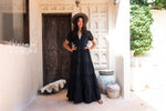 Bamboo Maxi Shirt Dress - Black