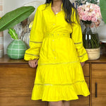 short yellow dress