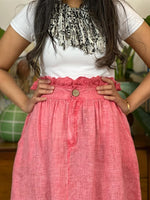 Linen skirt - Pink