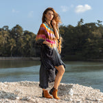 Asymmetric black Tie Dye dress