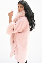 Pink jacket with fox Fur