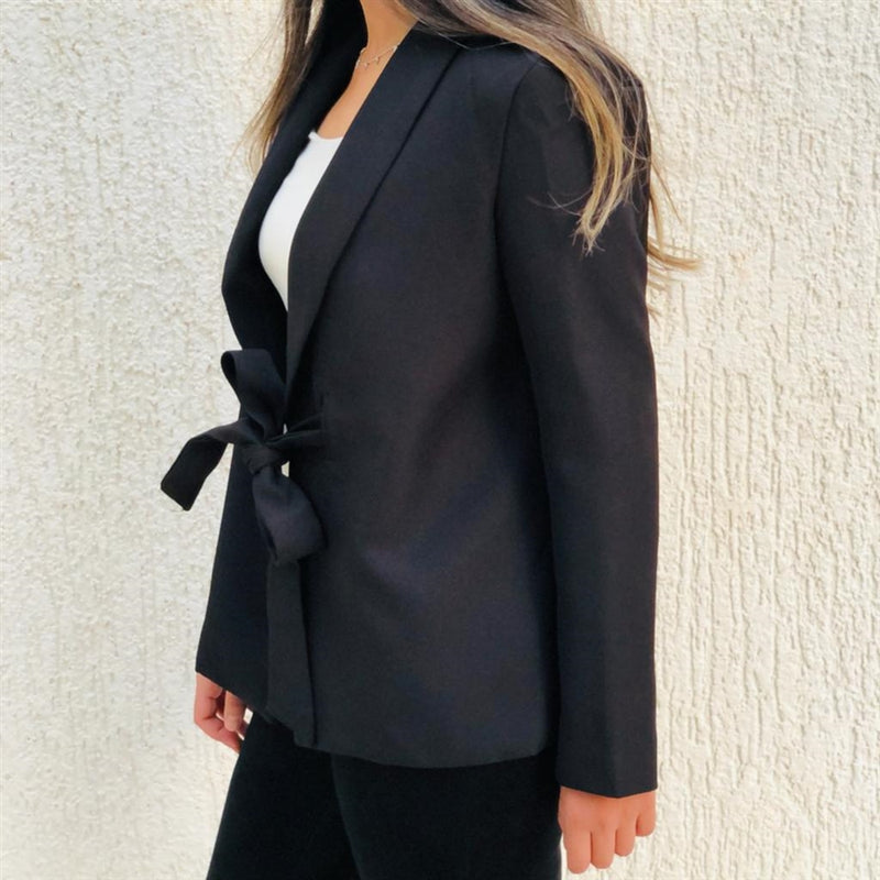 Black belted blazer