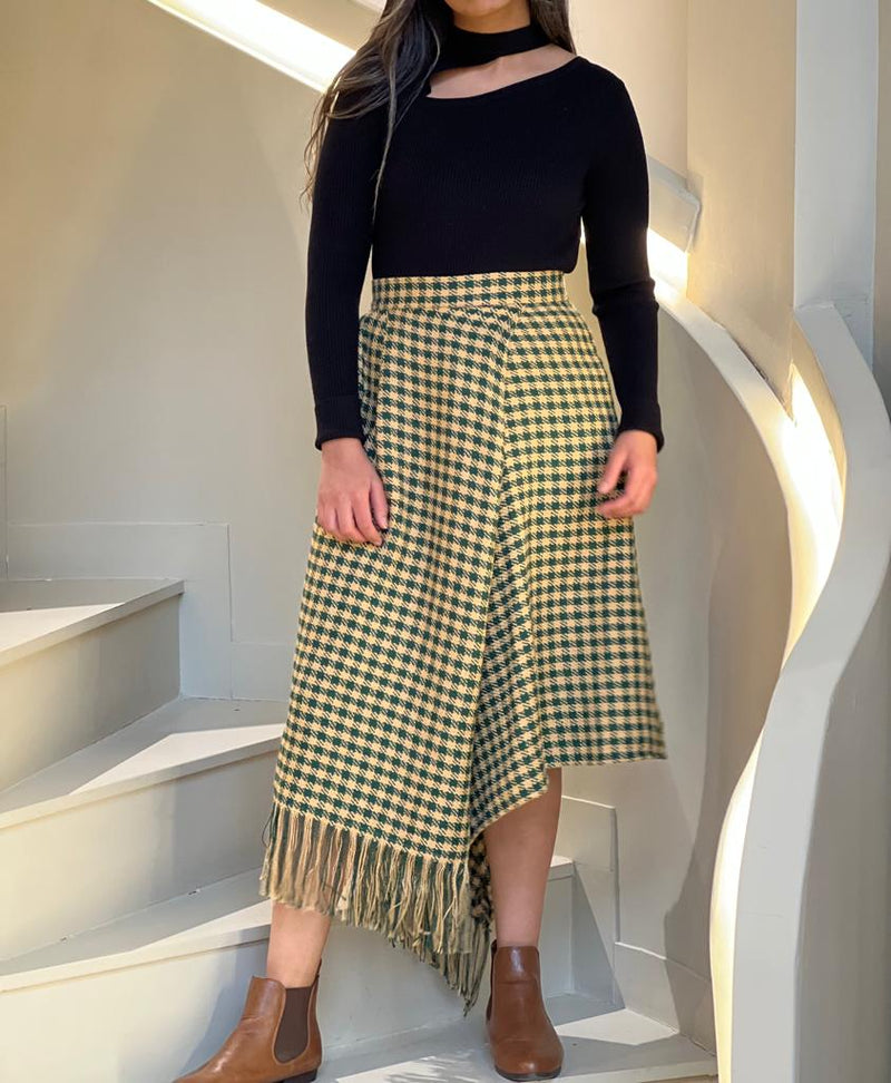 Checked skirt