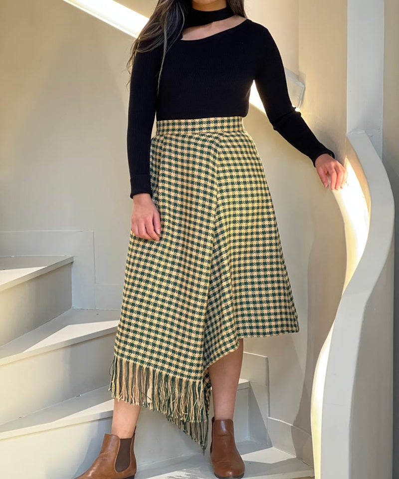 Checked skirt