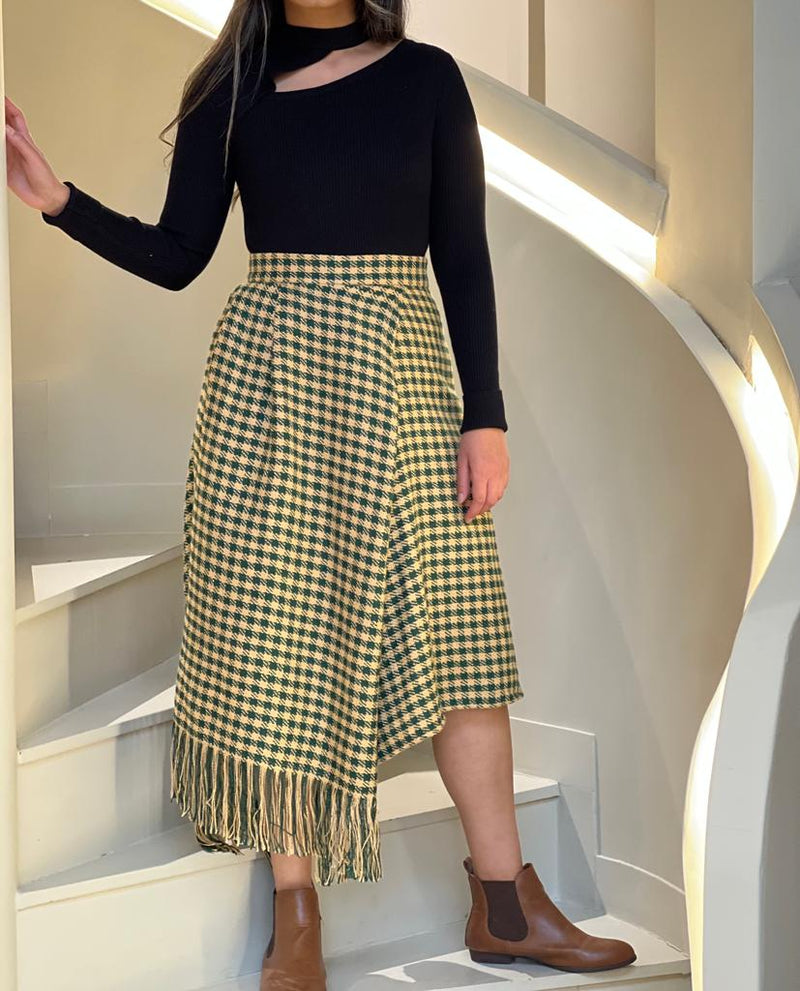 Checked skirt