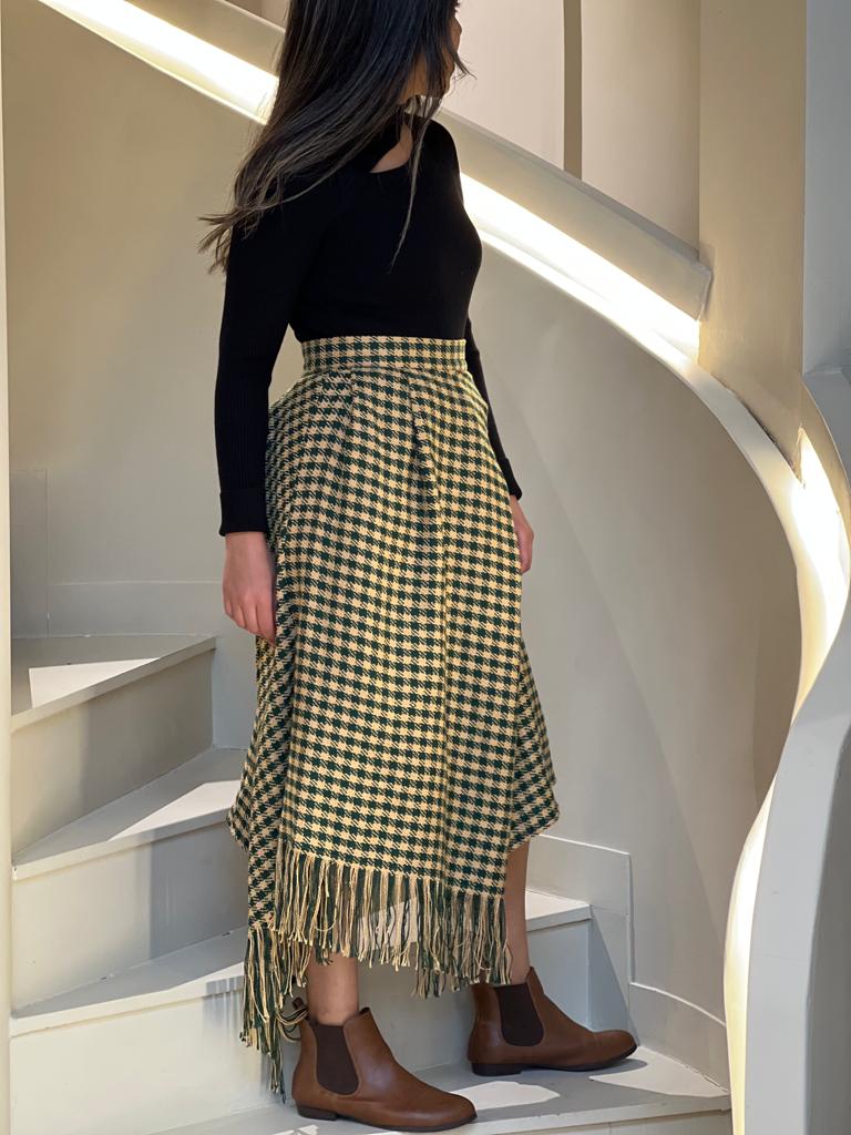 Checked skirt
