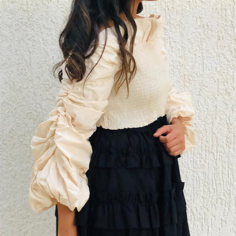 off shoulders cropped Peach top