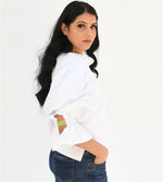 Puff sleeves white shirt
