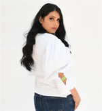 Puff sleeves white shirt