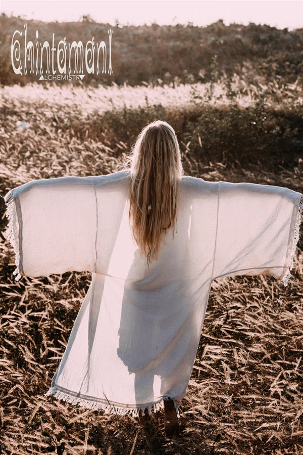 off-white Wide boho kimono
