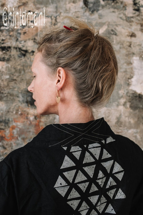 Asymmetric black cardigan