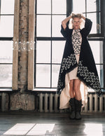 Asymmetric black cardigan