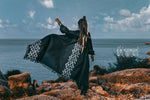 Asymmetric black cardigan