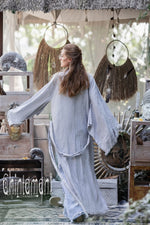 Grey  Linen Wide boho kimono