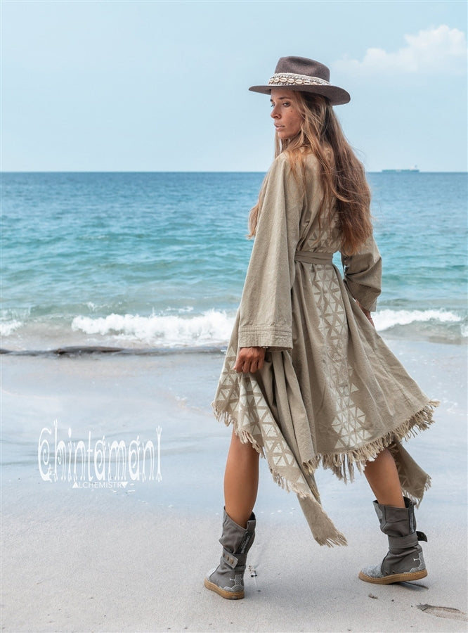 Asymmetric sage green cardigan
