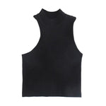 Sleeveless high neck top