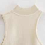 Sleeveless high neck top