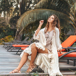ruffled kimono
