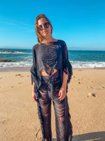 Black cropped Crudo top