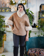 Brown short jacket with Fur