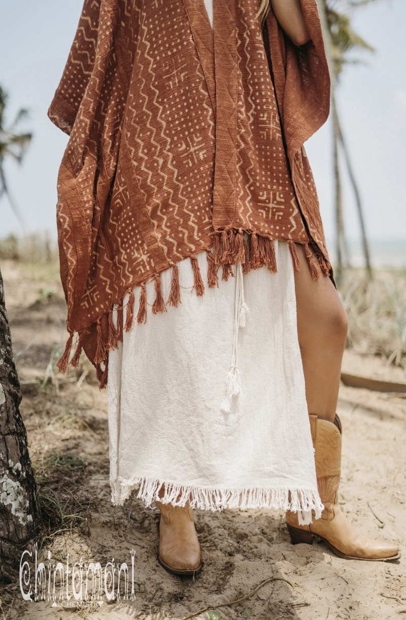 Rust square poncho