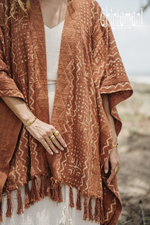 Rust square poncho