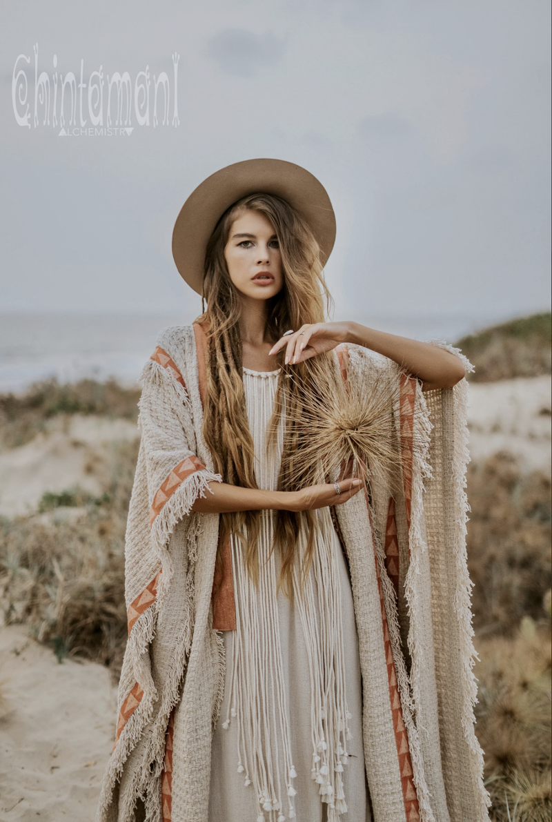 Off- white poncho coat